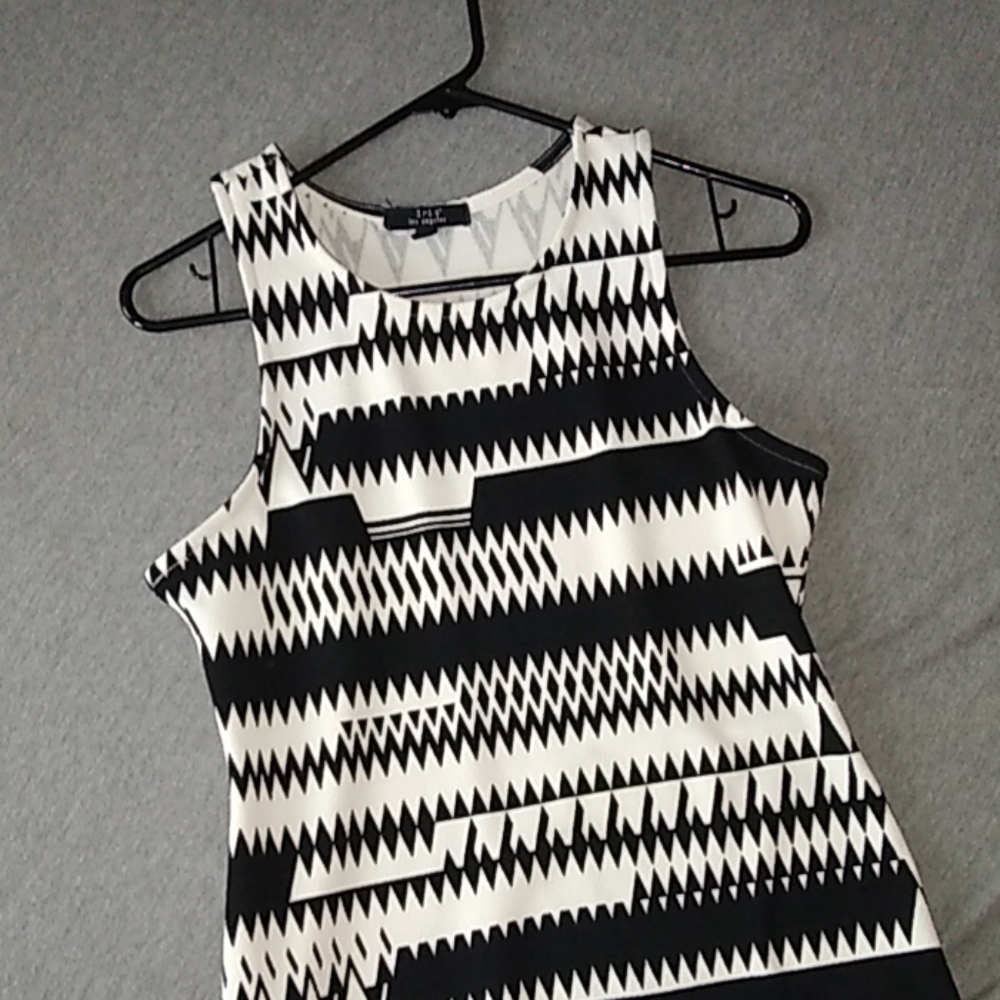 White and Black Dress